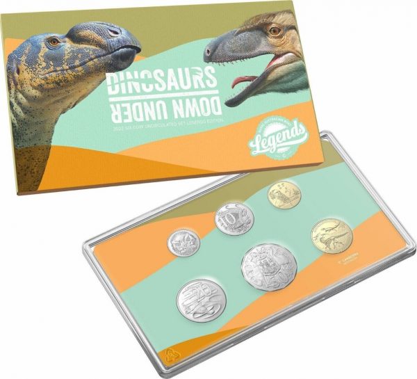 2022 Australian Dinosaurs Annual Ballot Legends - 6 Coin UNC Set