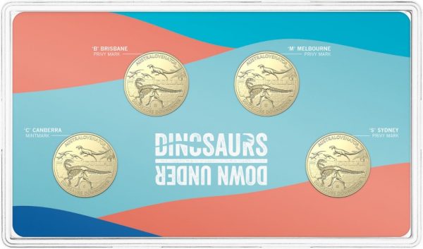 2022 Dinosaurs $1 Mintmark & Privy Mark Unc Coin Set - Image 7