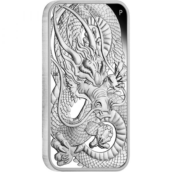 2021 $1 Dragon Rectangular 1oz Silver Proof - Image 2