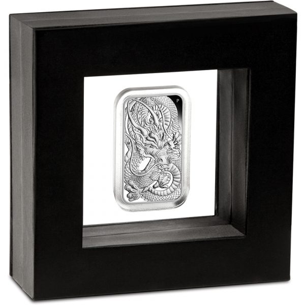 2021 $1 Dragon Rectangular 1oz Silver Proof - Image 4
