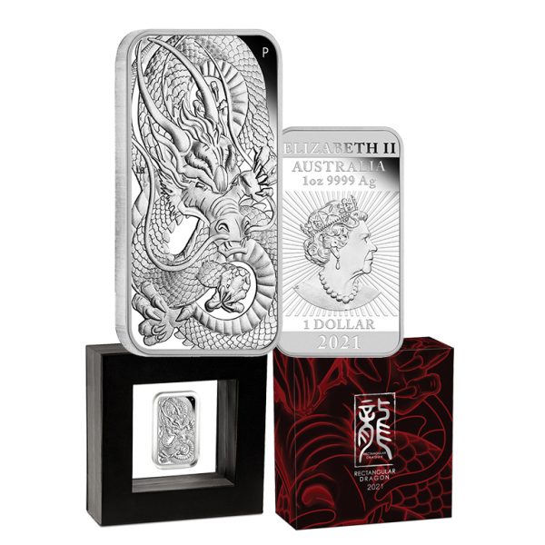 2021 $1 Dragon Rectangular 1oz Silver Proof