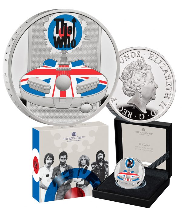 2021 £2 The Who 1oz Coloured Silver Proof Coin