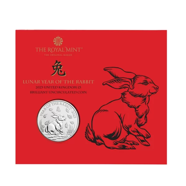 2023 £5 Lunar Year of Rabbit Brilliant UNC - Image 4