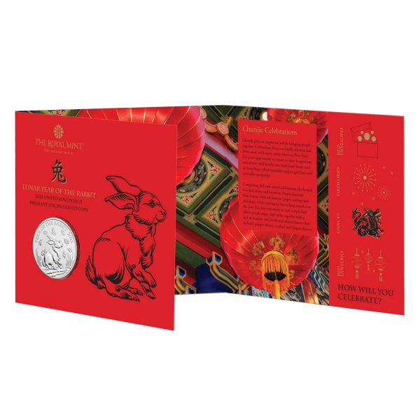 2023 £5 Lunar Year of Rabbit Brilliant UNC - Image 5