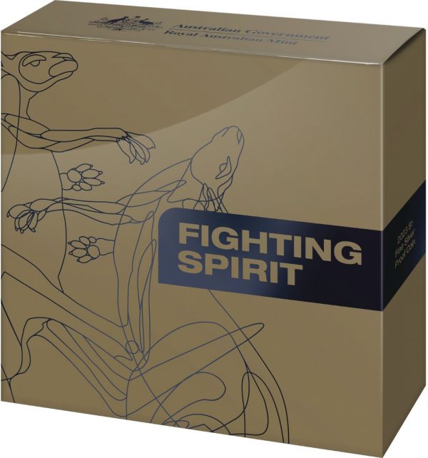 2023 $1 1/2oz Kangaroo Silver Fighting Spirit Fine Silver Proof Coin - Image 4