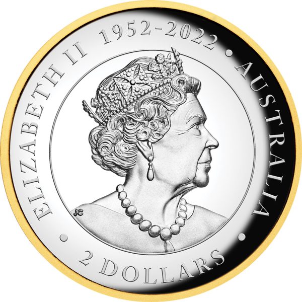 2023 Australian Wedge-tailed Eagle 2oz Silver Proof High Relief Gilded Coin - Image 2