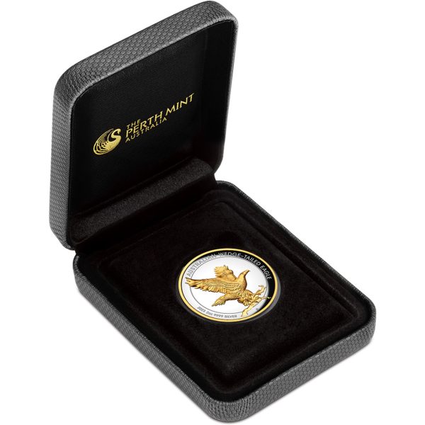2023 Australian Wedge-tailed Eagle 2oz Silver Proof High Relief Gilded Coin - Image 3