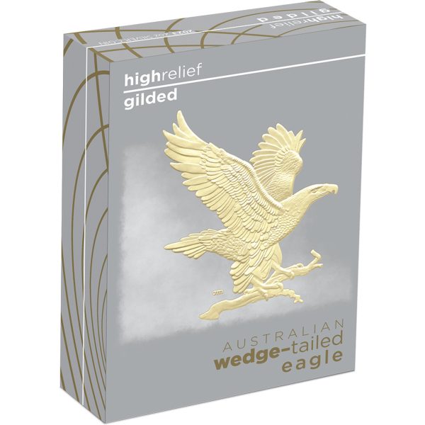 2023 Australian Wedge-tailed Eagle 2oz Silver Proof High Relief Gilded Coin - Image 4