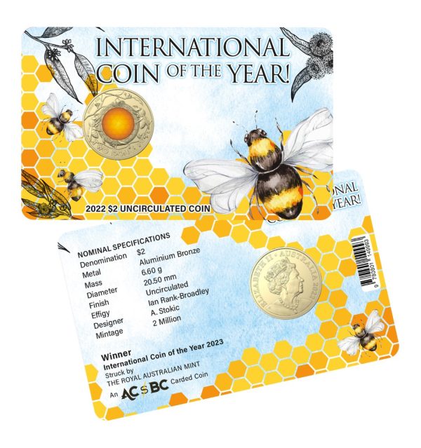 2022 $2 International Coin of the Year - Honeybee