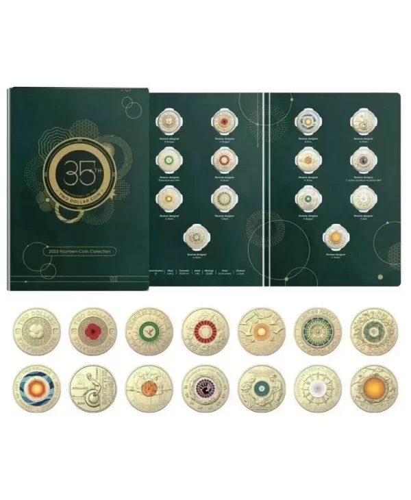 2023 14 Coin Collection – Fourteen $2 Set 35th Anniversary Two Dollar Coins RAM