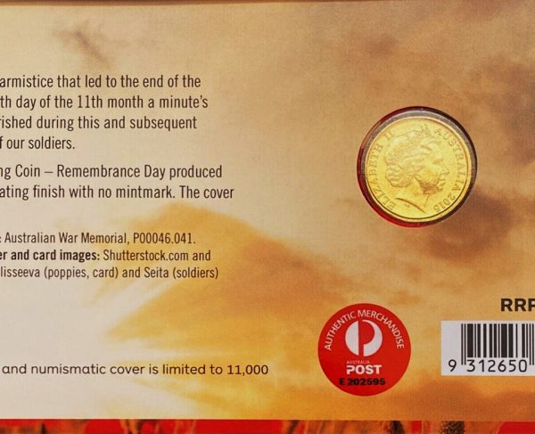 2015 $2 dollar Remembrance Day WW1 Lest We Forget PNC Coin FDC - Image 2