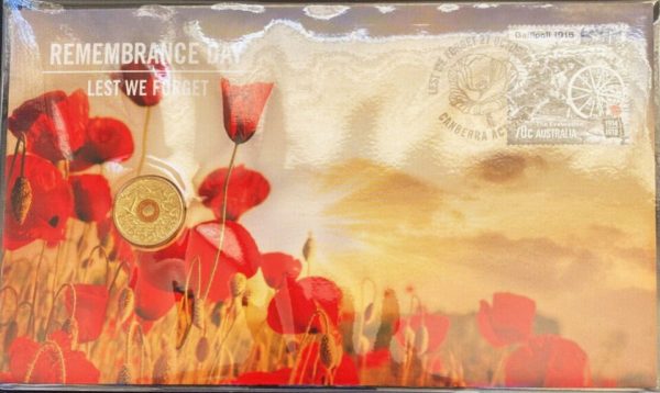 2015 $2 dollar Remembrance Day WW1 Lest We Forget PNC Coin FDC - Image 3