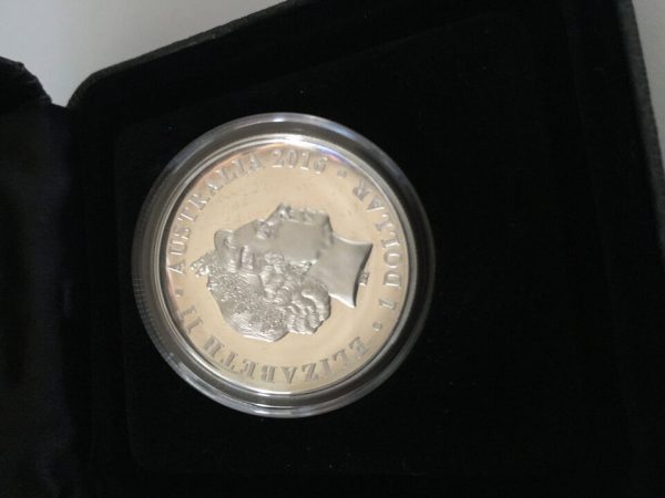 2016 $1 Queen Elizabeth II 90th Birthday 1oz Silver Proof High Relief Coin - Image 3