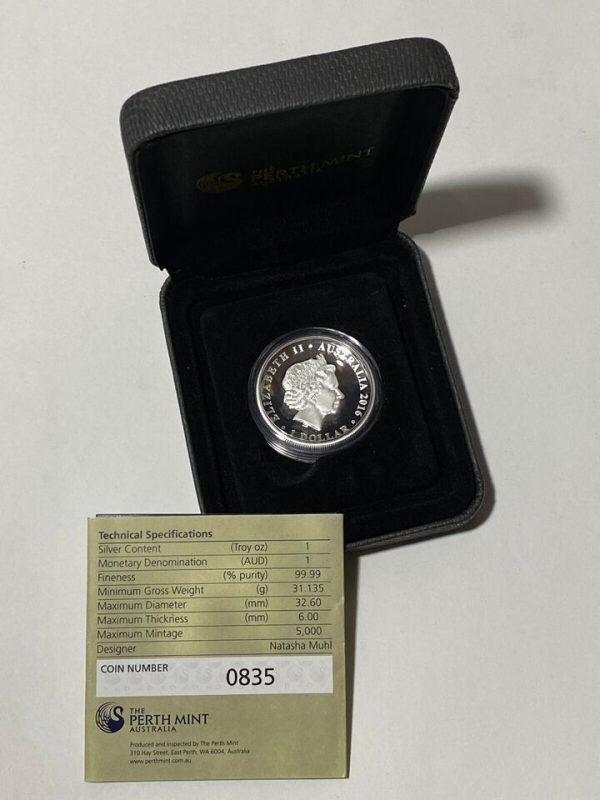 2016 $1 Queen Elizabeth II 90th Birthday 1oz Silver Proof High Relief Coin - Image 4