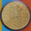 2016 50th ANNIVERSARY of DECIMAL CURRENCY WMF GOLD PLATED 50c COIN Low Mintage
