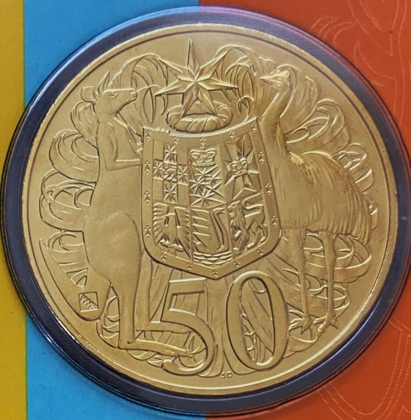 2016 50th ANNIVERSARY of DECIMAL CURRENCY WMF GOLD PLATED 50c COIN Low Mintage
