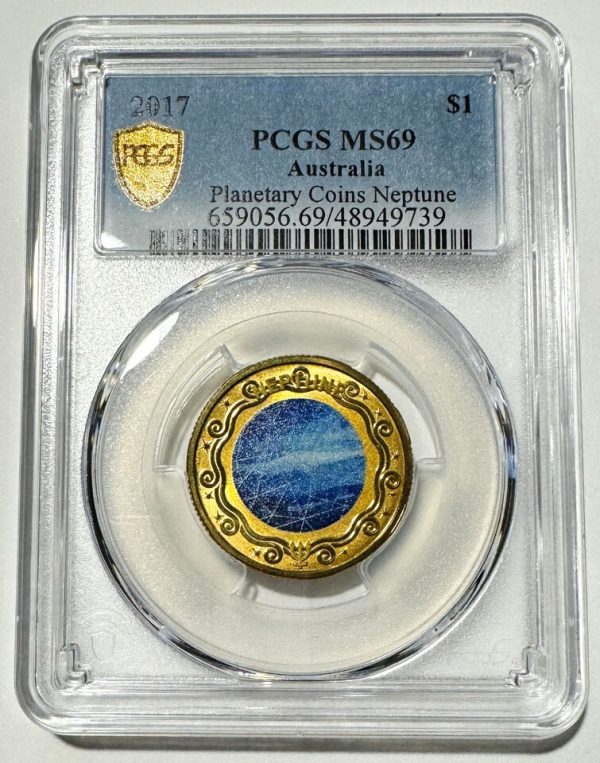 2017 $1 Neptune ex Planetary Set - One Dollar Coin - $1 PCGS MS69 RARE UNC RAM