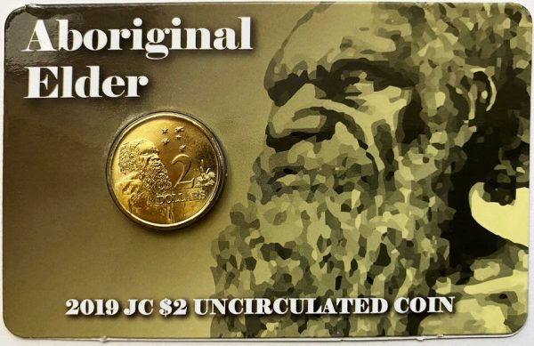 2019 $2 Aboriginal Elder JC effigy - UNC on card - Nice collectable