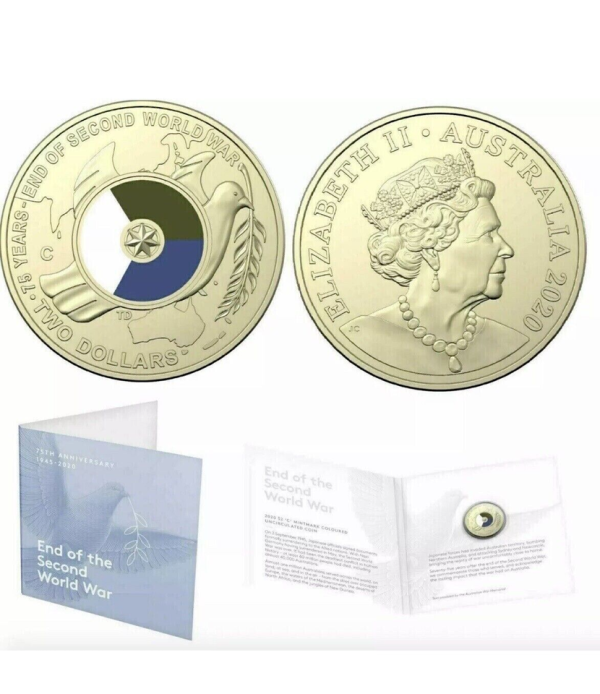 2020 End Of The Second World War Coloured $2 C Mintmark Carded