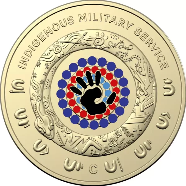 2021 $2 'C' Mintmark Coloured Uncirculated Coin Indigenous Services Defending Country - Image 2