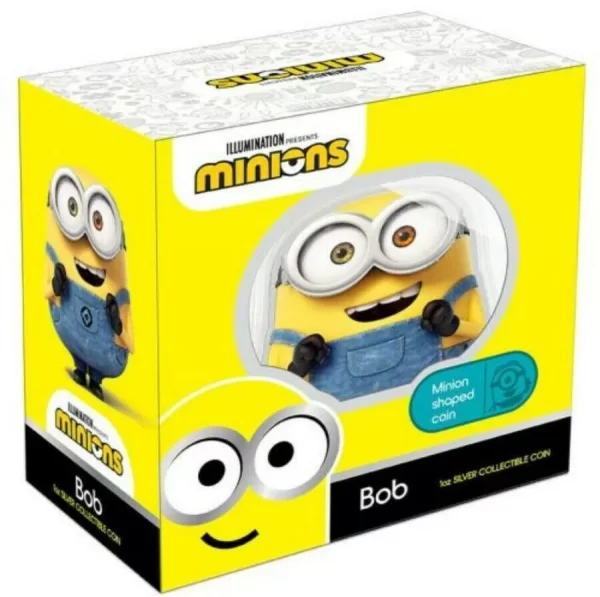 2021 Bob The Minion Shaped 1oz Silver Coin *Ultra Limited Mintage 300/1000* - Image 3