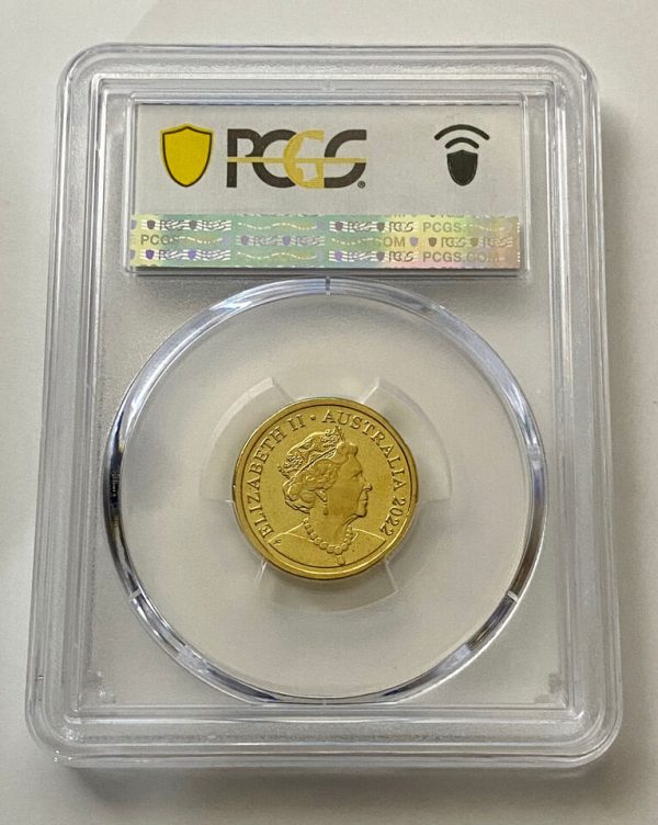 2022 Australia $2 ‘C’ Mintmark Honey Bee Coin PCGS MS68 #46138291 Gold Shield - Image 2