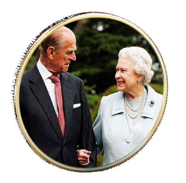 2022 Coin Stamp Set Prince Philip Memoriam QEII 70th Platinum Jubilee GOLD Coin - Image 3