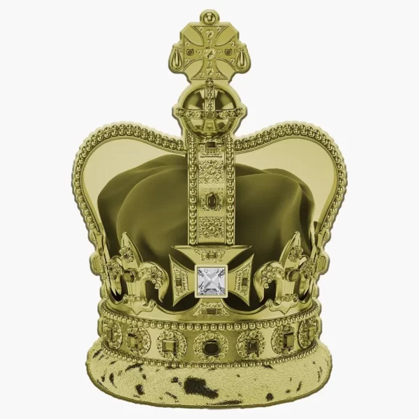 2022 St Edwards Crown Jeweled 24k Gilded Coin 2 Cedis Ghana - Low 999 mintage - Image 2