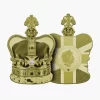 2022 St Edwards Crown Jeweled 24k Gilded Coin 2 Cedis Ghana - Low 999 mintage