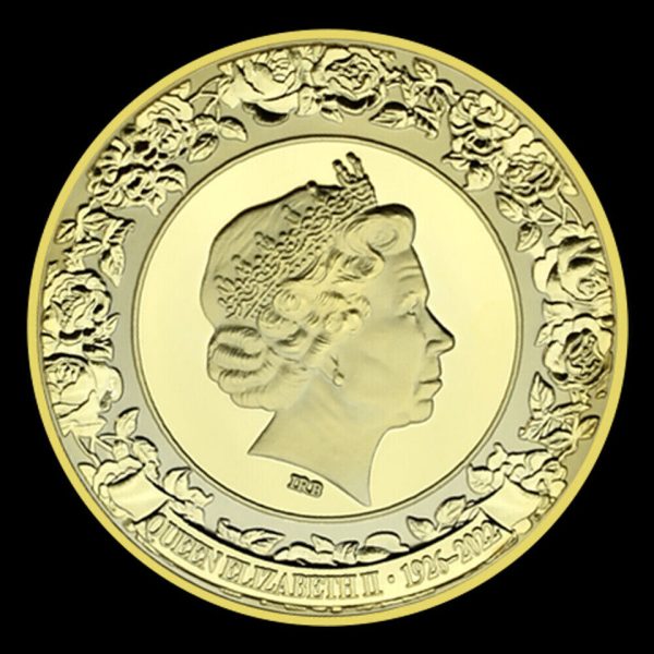 2022 Queen Elizabeth II 70th Platinum Jubilee Coat of Arms GOLD Coin In Capsule - Image 3