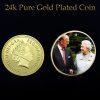 2022 Queen Elizabeth II 70th Platinum Jubilee With Prince Phillip 24k GOLD Coin