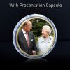 2022 Queen Elizabeth II 70th Platinum Jubilee With Prince Phillip 24k GOLD Coin - Image 4