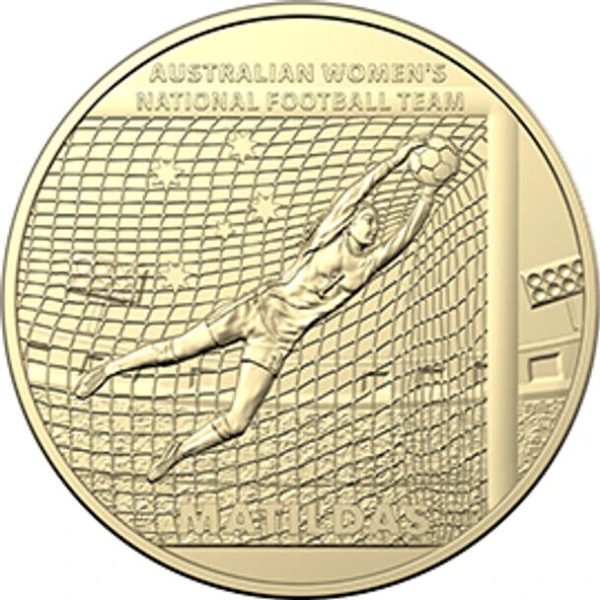 2023 $1 AlBr Goal UNC Matilda FIFA Soccer Coin Goal Save