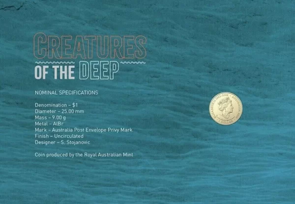 2023 $1 Creatures of the Deep Impressions Larger PNC Limited Edition 309/500 - Image 3