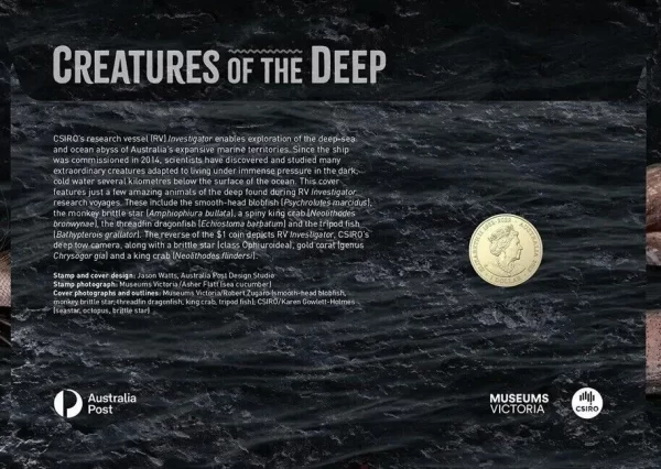 2023 $1 Creatures of the Deep Impressions Larger PNC Limited Edition 309/500 - Image 2