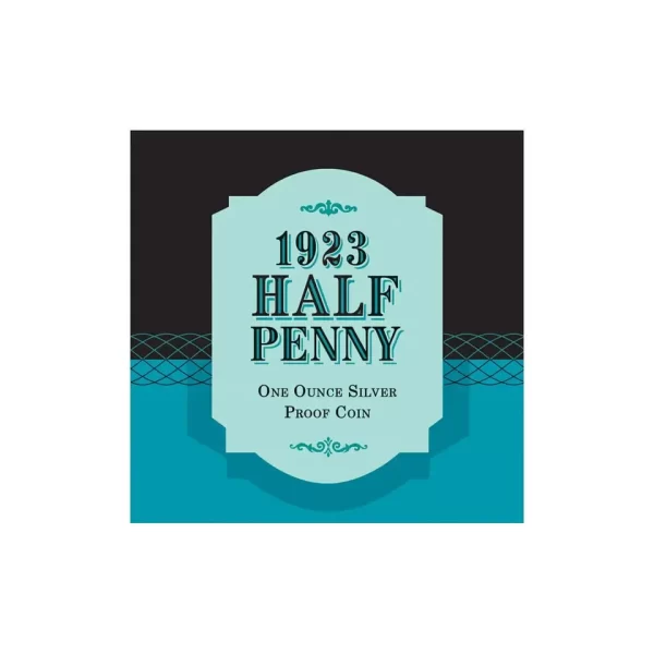 2023 1923 $1 Half Penny 100th Anniversary 1oz Silver Proof Coin NIUE COA 050/999 - Image 4
