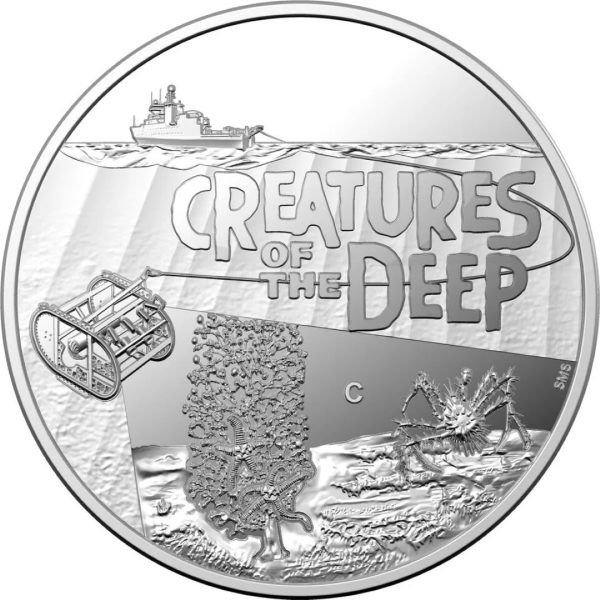 2023 Creatures of the Deep $1 Fine Silver ‘C’ Mintmark Proof Coin - 5000 Mintage