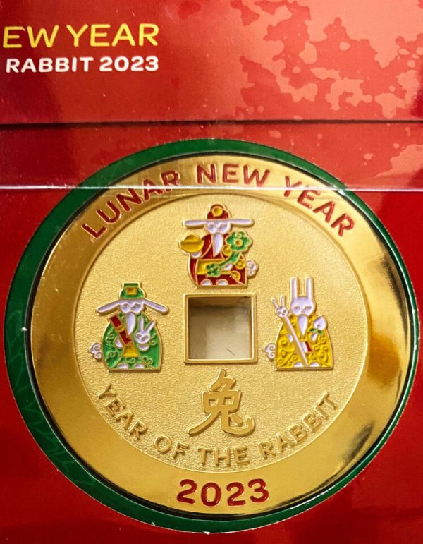 2023 Perth Mint Lunar Happy New Year of the Rabbit PMC Medallion Cover PNC - Image 3