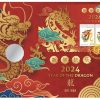 2024 Australia 50c Coin New Year Lunar Dragon Impressions Prestige 666/888 PNC