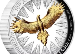 2024 Australia Wedge Tailed Eagle Gilt 1 oz Silver NGC PF70 UC Mercanti TOP POP
