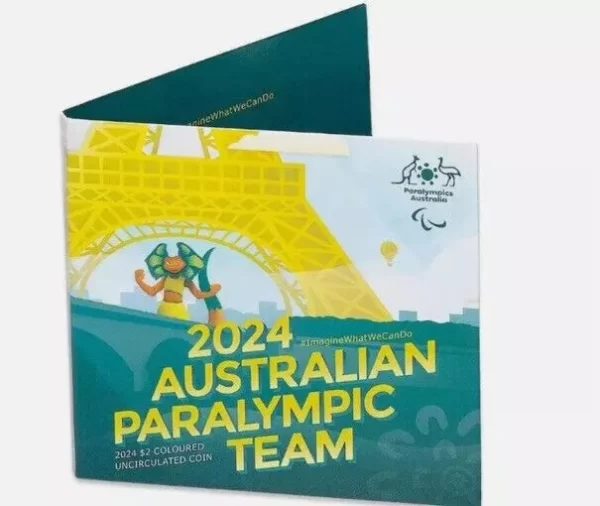 2024 Australian Paralympic Team Coloured $2 Coin in Folder
