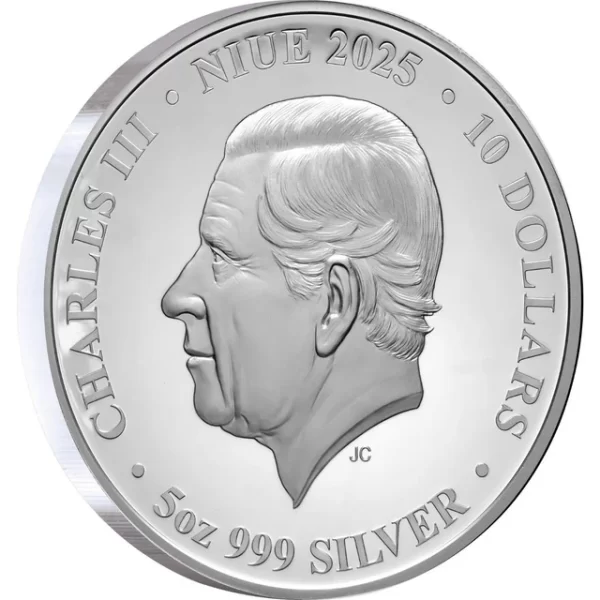 Honey Bee 2025 $10 Gold-plated 5oz Silver Proof Coin - Image 2