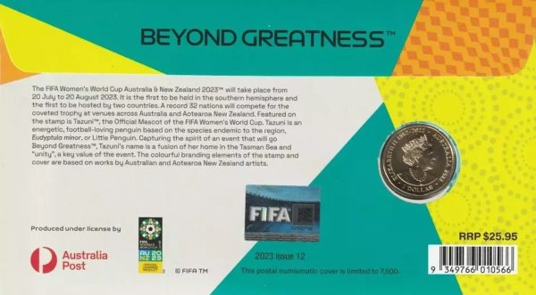 2023 FIFA Women's World Cup PNC RAM $1 Coin with envelope privy mark - Image 2