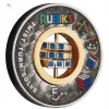 Rubik's Cube Coin 50th Anniversary 2024 2oz Silver Antiqued Coloured