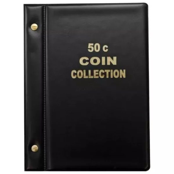 VST Australia 50c Fifty Cents Coin Album with mintages! - 6 Pages of 24 Pockets